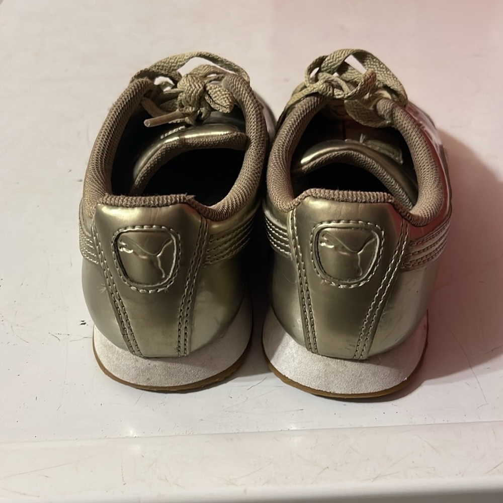 Metallic Gold Sneakers - Picture 2 of 3